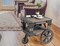 Industrial Wagon Style Small Rustic End Table with Storage Shelf and Wheels